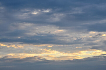 Dramatic panorama sky after sunrise