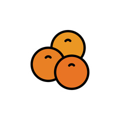 Orange fruit vector for website symbol icon presentation