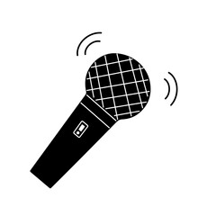 vector microphone on white background