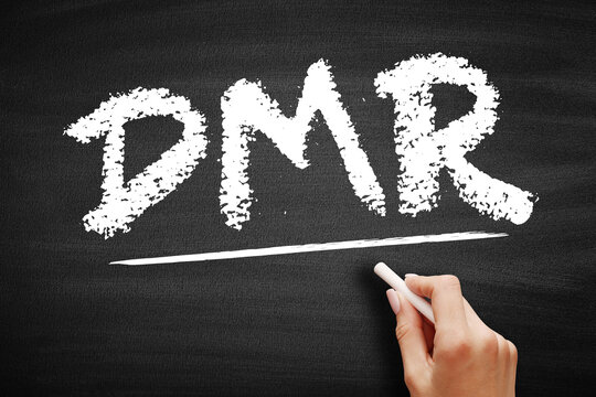 DMR - Direct Market Reseller is a company that sells directly to consumers online without operating storefront operations, acronym business concept on blackboard