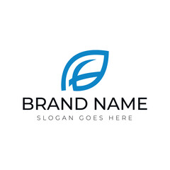 Leaf-Shaped Letter F Logo
