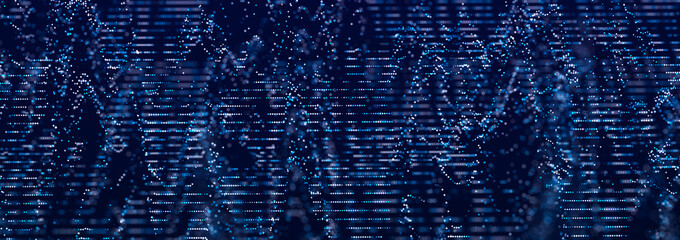 Glitch background. Error signal, technical problem. Graphic design. 3D rendering. Widescreen