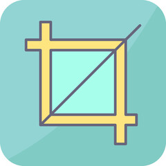 Obraz premium Unique Crop Vector Icon