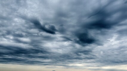 sky and clouds before thunderstorms 