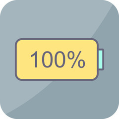 Unique Full Battery Vector Icon