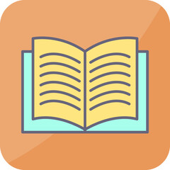 Unique Textbook Vector Icon