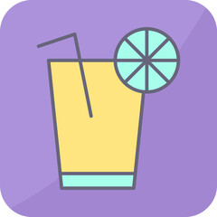 Unique Lemon Juice Vector Icon