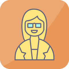 Unique Female Professor Vector Icon
