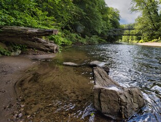 Spaziergang am Ufer der Wupper bei M&uuml;ngsten