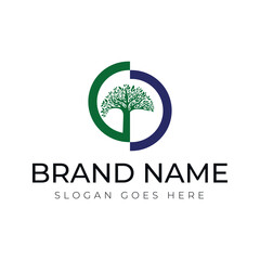 Environmental Themed G and D Letters Logo Design