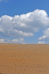Beautiful view of plowed field.