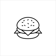 burger hamburger logo icon design on white background. eps 10