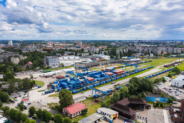 Custom terminal in Kaliningrad, view from drone