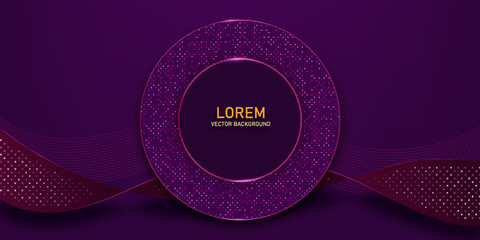 luxury purple abstract background combine with shining lines element and glitter
