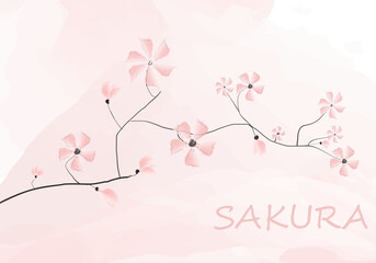 Obraz na płótnie Canvas Sakura Japan vector stock illustrator