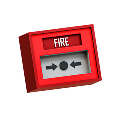 3d illustration Emergency Fire Button