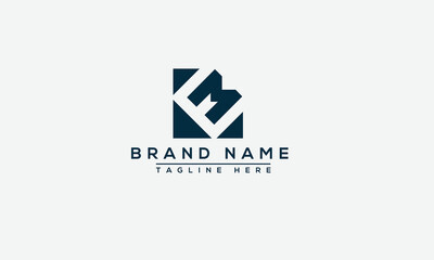 Logo design letter EM . Elegant modern. Vector template.