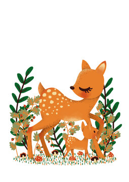 Maman biche et son petit