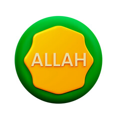 3d illustration Allah