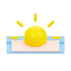 3d illustration Sunset