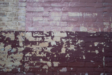 cracked brick wall texture painted burgundy and pink