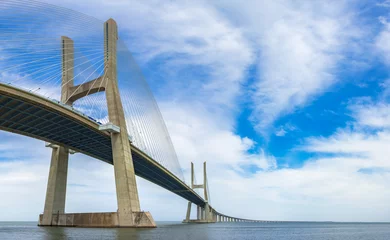 Foto op Plexiglas Vasco da Gamabrug Vasco da Gama-brug in Lissabon, Portugal
