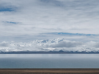 Stunning scenery of plateau lake in Tibetan
