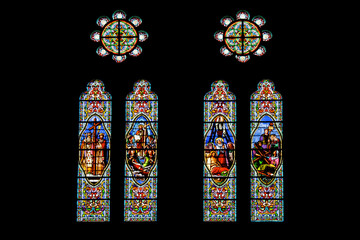 Vallet. Vitrail de l'église Notre-Dame - Loire-Atlantique. Pays de Loire	