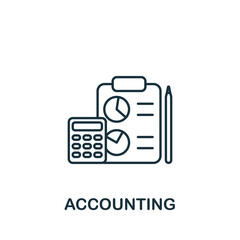 Accounting icon. Monochrome simple Accounting icon for templates, web design and infographics
