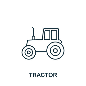 Tractor icon. Monochrome simple Tractor icon for templates, web design and infographics