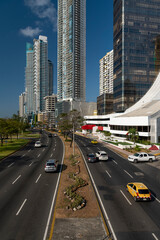 Obraz premium Cinta Costera, Coastal Beltway, Balboa Avenue, Panama City, Panama