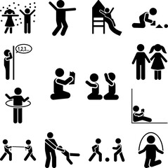 Teacher, children, lesson, book, study icon in a collection with other items
