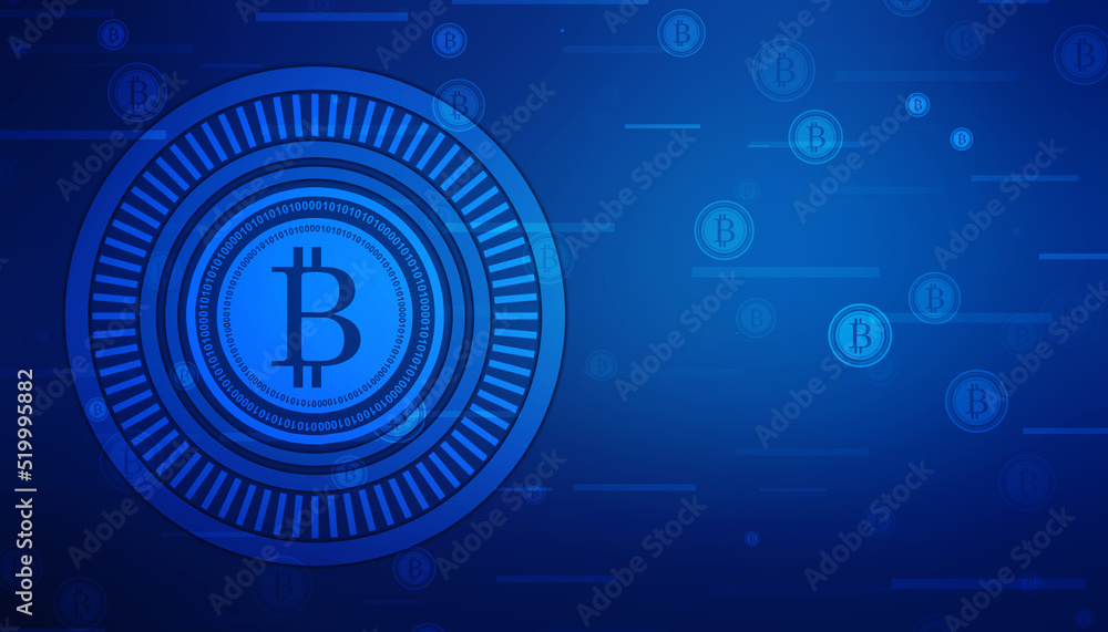 Aufkleber global abstract bitcoin crypto currency blockchain technology world map background illustration