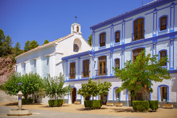 Fototapeta na wymiar Catholic sanctuary of the Virgin of Remedy in the Spanish town of Chelva