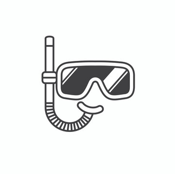 illustration of diving, diving icon, vector art.