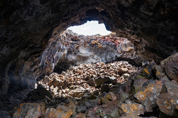 Exploring the caves at Craters of the Moon National Monument & Preserve