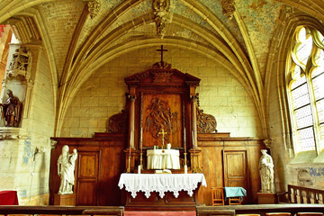 Ecouis, France - july 7 2022 : Notre Dame collegiate church