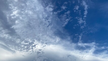 Naklejka na ściany i meble Beautiful clouds in the sky on July 28th, 2022 Tokyo Japan