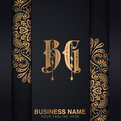 BG initial logo | initial based abstract modern minimal creative logo, vector template image. luxury logotype logo, real estate homie logo. typography logo. initials logo.