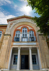 Istanbul, Turkey - June 19 2022: The facade of Greek Orthodox Seminary (Turkish: Rum Ortodoks Ruhban Okulu)