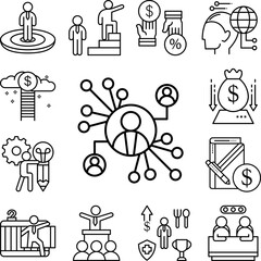 Fototapeta premium Build network icon in a collection with other items