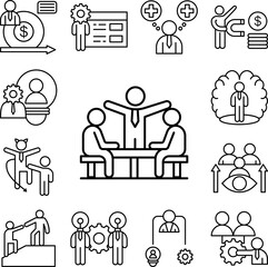 Fototapeta premium Partners teamwork icon in a collection with other items