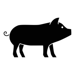 Pig icon vector design template.