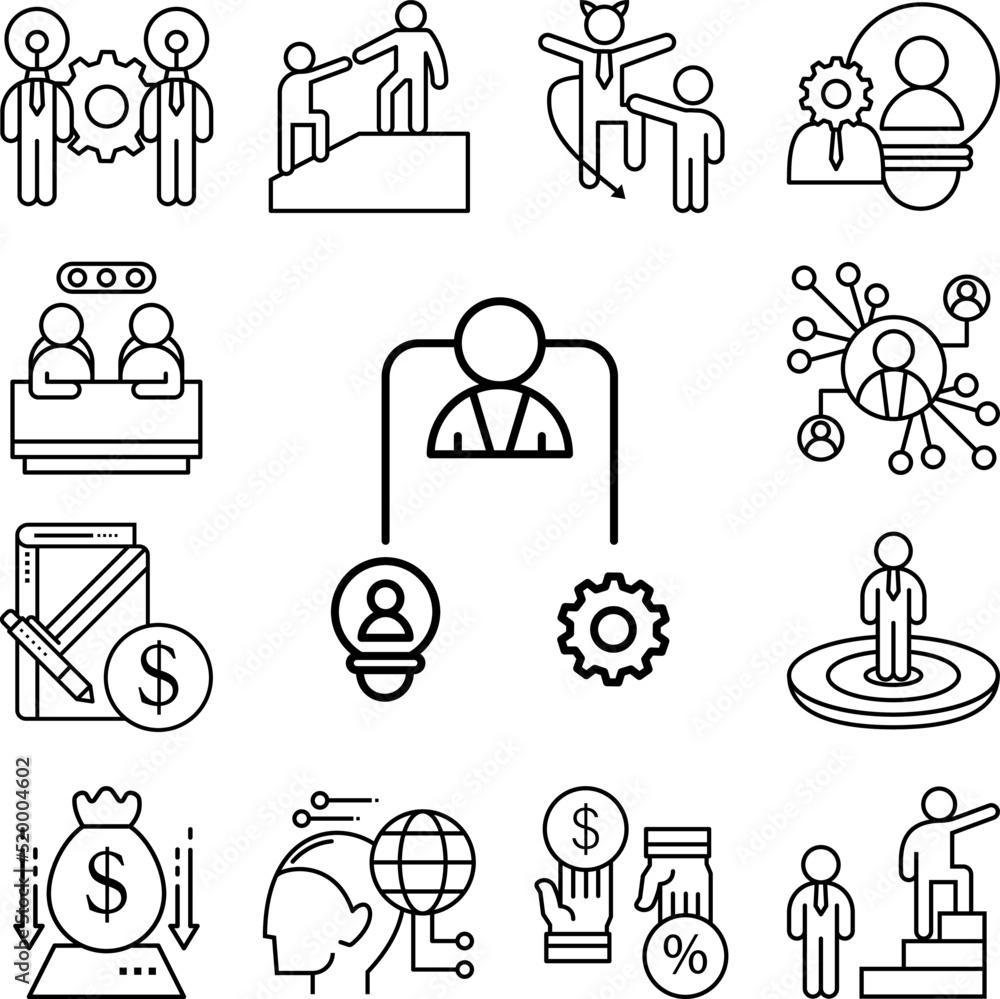 Poster talent management skills idea icon in a collection with other items