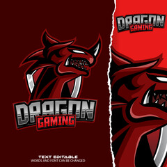 dragon esport logo - premium vector