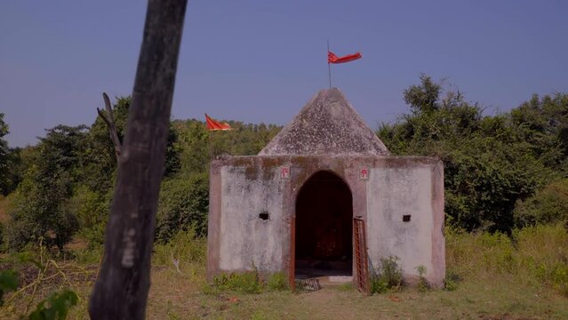 White Tribals temple in the middle of the forest in madhy pradesh