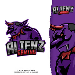 aliens esport logo - premium vector