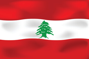 National flag of Lebanon. Realistic pictures flag