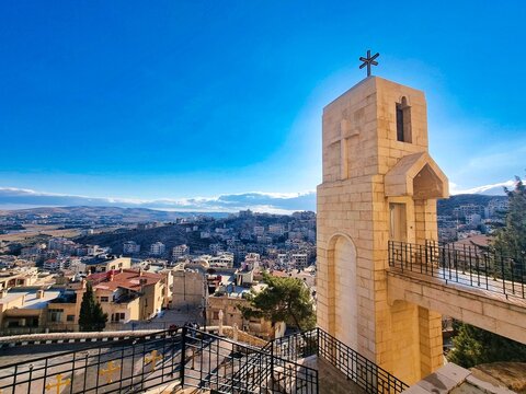 The view from the top of Saint Takla Monastry in Malula, Syria  