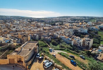 Obraz premium aerial view of the city of Rabat in Gozo